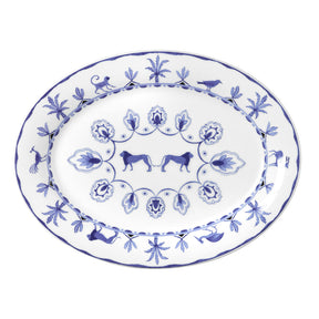 Sultan's Garden Blue Misc Oval Tray 36.5 x 27.5cm (14 1/2 x 11") - Pack 6