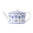 Sultan's Garden Blue Coupe 2 Cup Oval Teapot 10cm 55cl (4" 19 1/3oz) - Pack 6