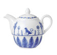 Sultan's Garden Blue Coupe Tea For One Teapot 12.4cm 46cl (5" 16 8/9oz) - Pack 6