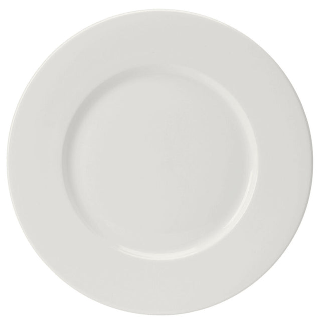 Monaco White Wide Rim Plate 32cm (12 1/2") - Pack 6