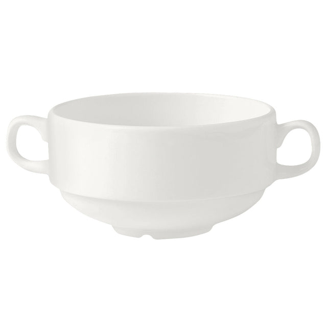 Monaco White Handled Stacking Soup Cup 28.5cl (10oz) - Pack 36
