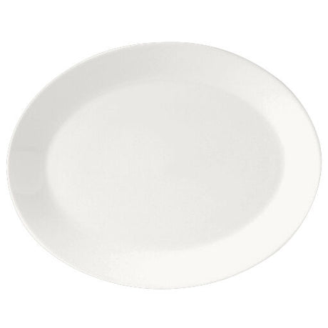 Monaco White Oval Coupe Plate 20.25cm (8") - Pack 24