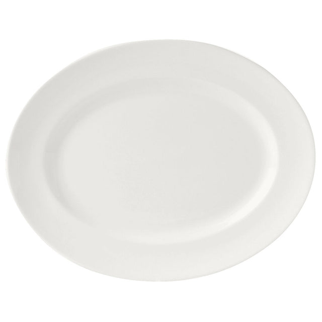 Monaco White Oval Vogue Plate 33cm (13") - Pack 12
