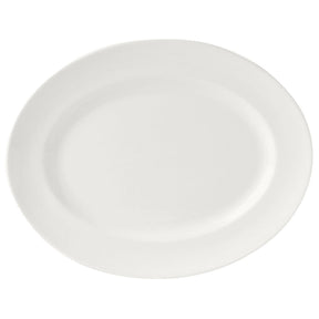 Monaco White Oval Vogue Plate 28cm (11") - Pack 12