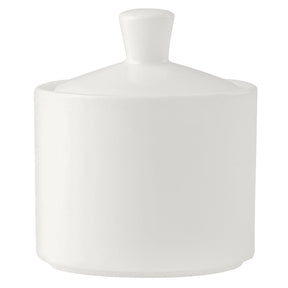 Monaco White Vogue Covered Sugar Pot 22.75cl (8oz) - Pack 6