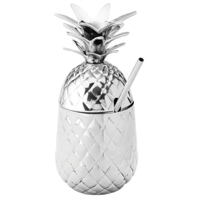 silver pineapple drinks glass