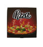Pizza box with a pizza graphic and 'Pizza' text on a white background