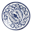 Puebla Blue Rolled Edge Plate 23cm (9") - Pack 24