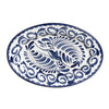 Puebla Blue Oval Platter Rolled Edge 34cm (13 1/2") - Pack 12