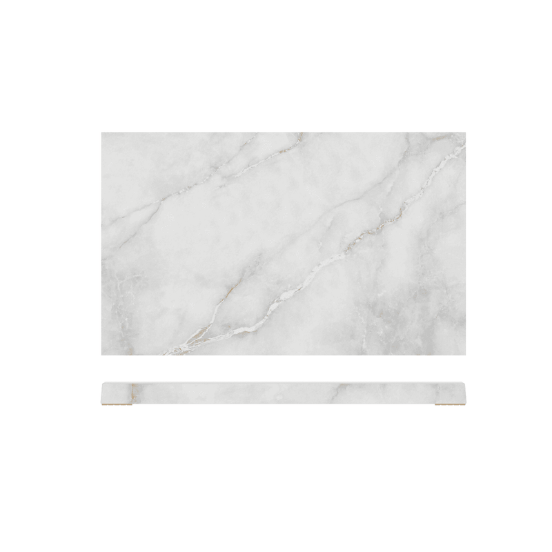 White Marble Agra Melamine GN1/3 Slab 32.5 x 17.6cm