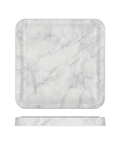 White Marble Agra Melamine Tray 23 x 23cm