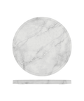 White Marble Agra Melamine Round Slab 28.5cm