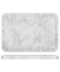 White Marble Agra Melamine Tray 34 x 23cm