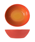 Sunset Orange Atlantis Melamine Oval Bowl 23 x 20.5 x 7.5cm