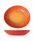 Sunset Orange Atlantis Melamine Oval Bowl 38 x 32.5 x 7cm