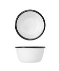 Black/White Melamine Athens Round Bowl 13 x 6.5cm