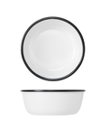 Black/White Melamine Athens Bowl 17.8 x 6.5cm