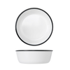 Black/White Melamine Athens Bowl 22.5 x 7.5cm