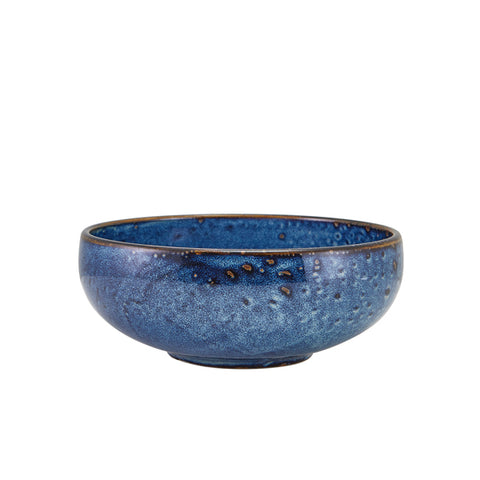 Terra Porcelain Aqua Blue Belly Bowl 17cm