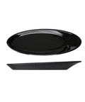 Midnight Black Boston Melamine Oval Plate 25.5 x 9.2cm