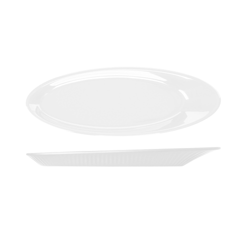 Opulence White Boston Melamine Oval Plate 30.5 x 11cm