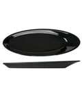 Midnight Black Boston Melamine Oval Plate 30.5 x 11cm