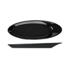 Midnight Black Boston Melamine Oval Plate 30.5 x 11cm