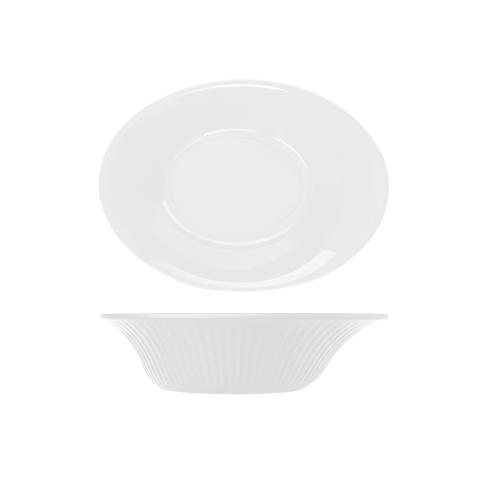 Opulence White Boston Melamine Oval Bowl 23 x 17 x 6.2cm