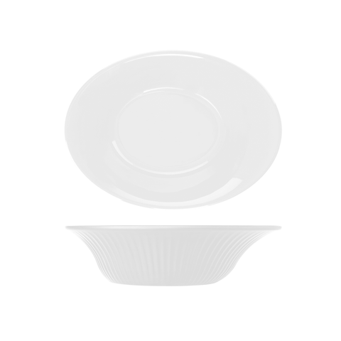 Opulence White Boston Melamine Oval Bowl 25.5 x 19 x 6.7cm