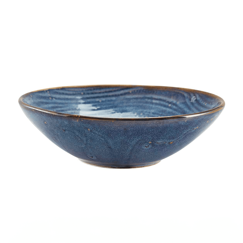 Terra Porcelain Aqua Blue Organic Bowl 16.5cm Pack 6