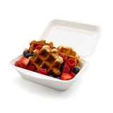 Bagasse Clamshell Regular 7 x 5" - 500 Pack