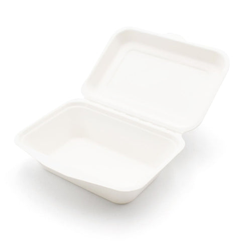 Bagasse Clamshell Regular 7 x 5" - 500 Pack