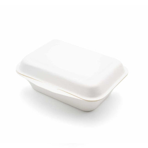 Bagasse Clamshell Regular 7 x 5" - 500 Pack