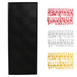 Three black peg boards with large letter sets in yellow, white, and red, each featuring a different set of characters.