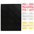 A black peg board with a set of medium-sized letters in various colors including yellow, white, and red, used for displaying a menu.