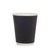 16oz Black Double Wall Ripple Cup 500pk