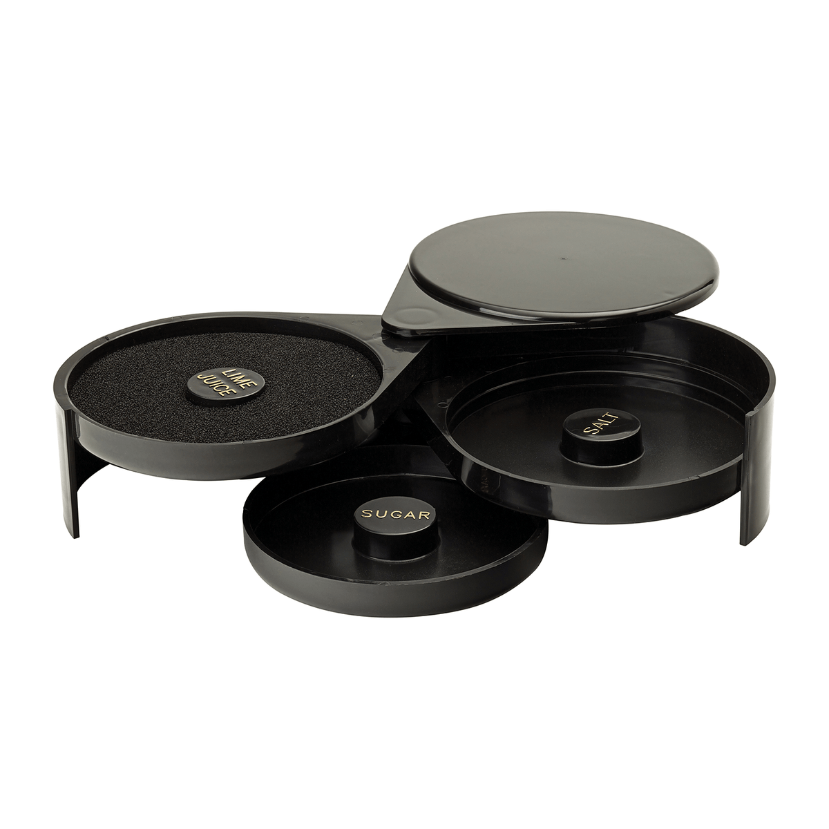 Mini Rimmer Black 3 Tier Glass Rimmer - Pack 1 – Love Tiki