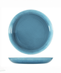 Light Blue Glazed Melamine Casablanca Bowl 38 x 4.5cm