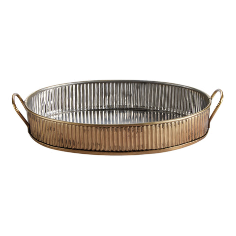 Serving Tray Antique Brass 31cm