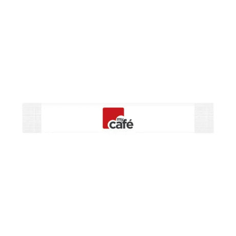 white myCafe sugar stick on a white background