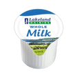 Lakeland Dairies whole milk container with a scenic label on a white background