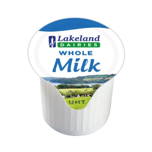 Lakeland Dairies whole milk container with a scenic label on a white background