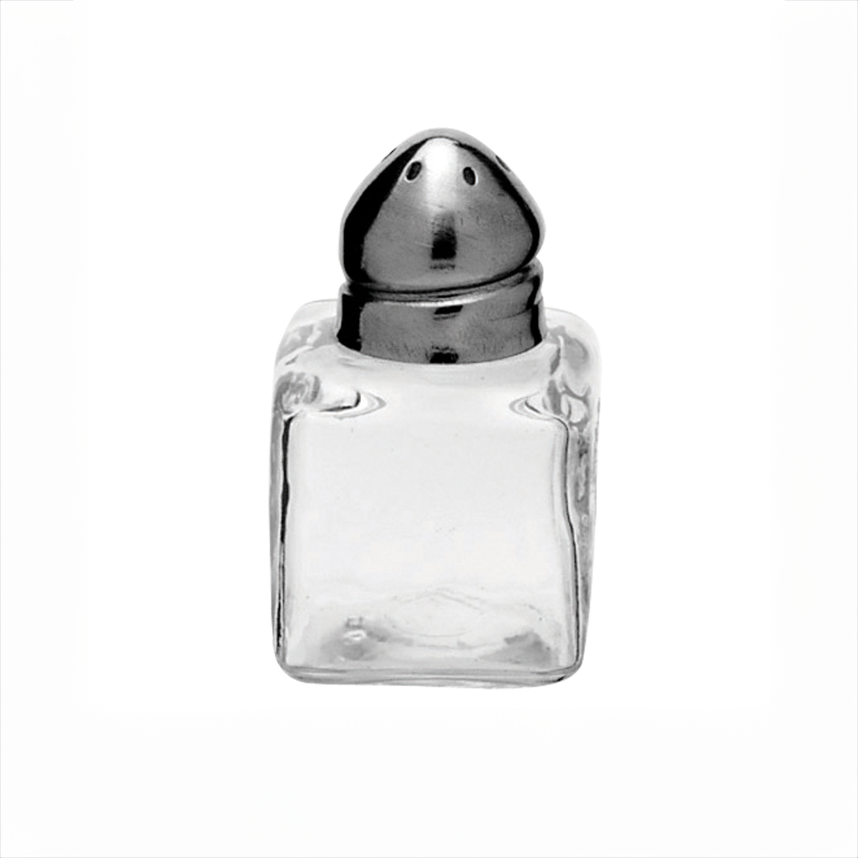 3cm Square Salt Pot, Stainless Steel Top