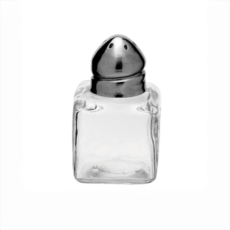 3cm Square Salt Pot, Stainless Steel Top