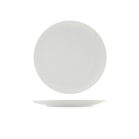 Incise Porcelain Lavara Coupe Plate 25.5cm