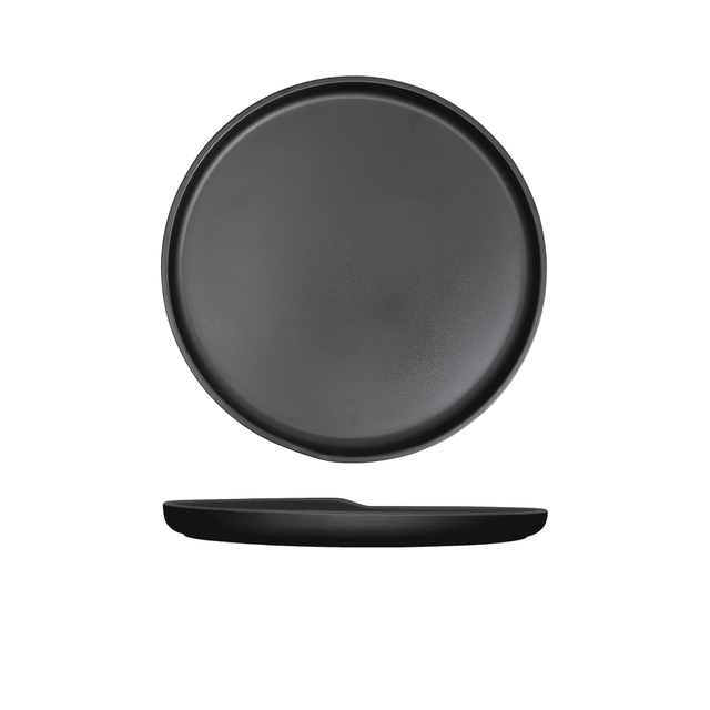 Black Copenhagen Round Melamine Plate 28cm