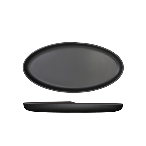 Black Copenhagen Oval Melamine Dish 40 x 20cm