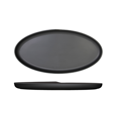 Black Copenhagen Oval Melamine Dish 47.5 x 24cm