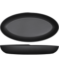 Black Copenhagen Oval Melamine Deep Dish 55 x 27.5 x 7.5cm