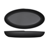 Black Copenhagen Oval Melamine Deep Dish 55 x 27.5 x 7.5cm